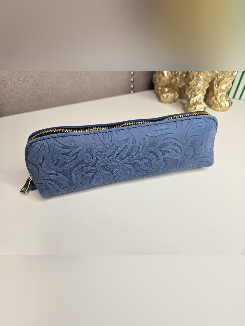 Portland Leather Goods Sidekick Pouch Cornflower Blue